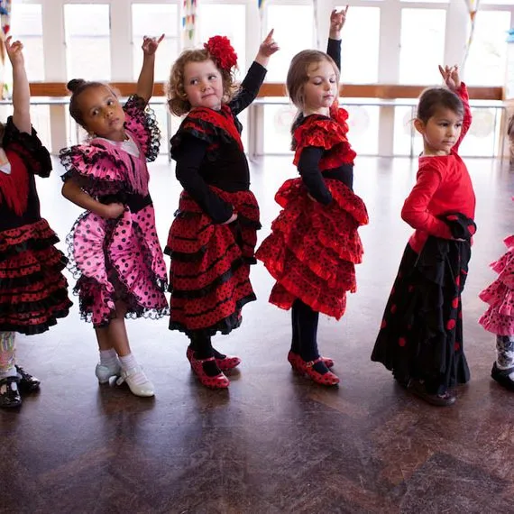 kids flamenco pose